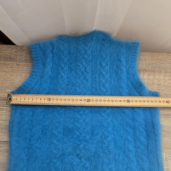 Parasuco Vibrant Blue Cable Knit Sweater Vest - Picture 5 of 6